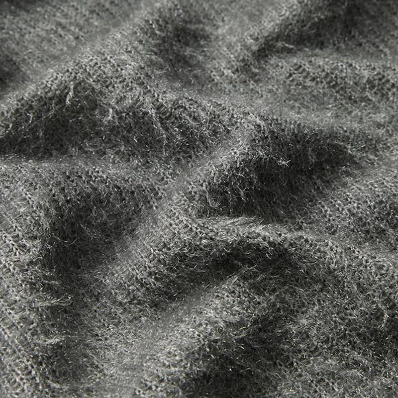 Fluffy Knit Fabric – antique silver, image number 2