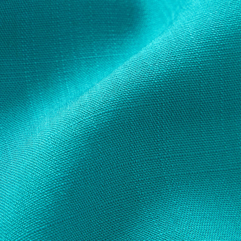 Linen look viscose fabric – turquoise,  image number 3