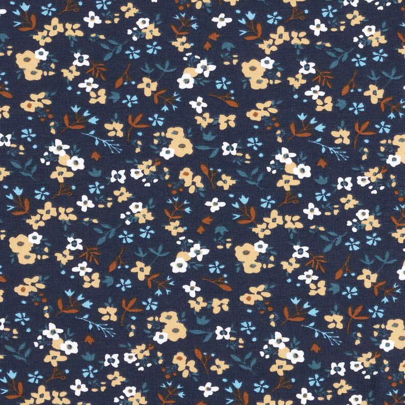 Cotton Jersey millefleurs – midnight blue,  image number 1