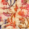 viscose fabric batik leaves – sand/orange,  thumbnail number 3