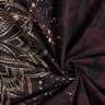 Cotton JerseyBorder Fabric Mandala with gold speckles | Glitzerpüppi – black brown/gold,  thumbnail number 3