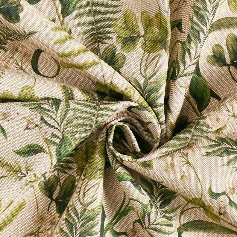 Decor Fabric Half Panama wild plants – natural,  image number 3