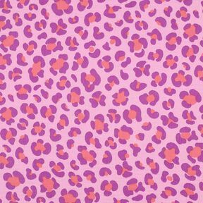 Double Gauze/Muslin colorful leopard print | Poppy Fabrics – pastel violet/red lilac, 
