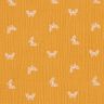 Double Gauze/Muslin delicate butterflies – curry yellow,  thumbnail number 1