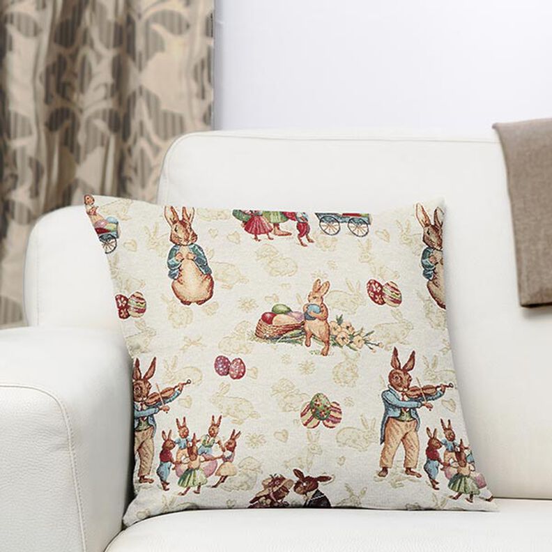 Jacquard Tapestry Easter Bunny Family,  image number 8