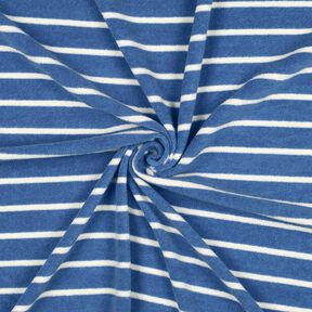 terry cloth jersey Stripes – brilliant blue/ivory, 