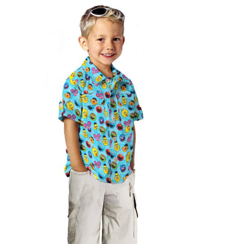 Cotton Poplin Licensed Fabric Sesame Street | Sesame Workshop – turquoise,  image number 6
