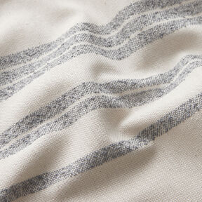 Decor Fabric Half Panama Woven stripes – steel blue/natural, 