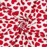 Brushed Sweatshirt Fabric hearts | Poppy Fabrics – natural/red,  thumbnail number 3