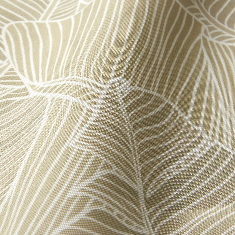 Outdoor Fabric Canvas leaf lines – dark beige,  image number 3