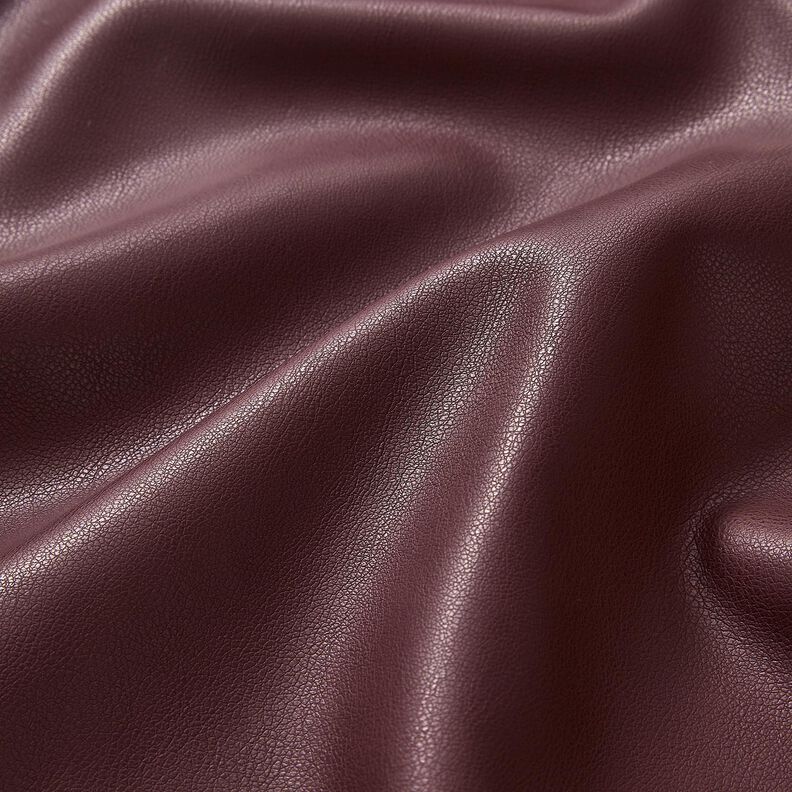 Imitation Leather with velour reverse  – merlot,  image number 2