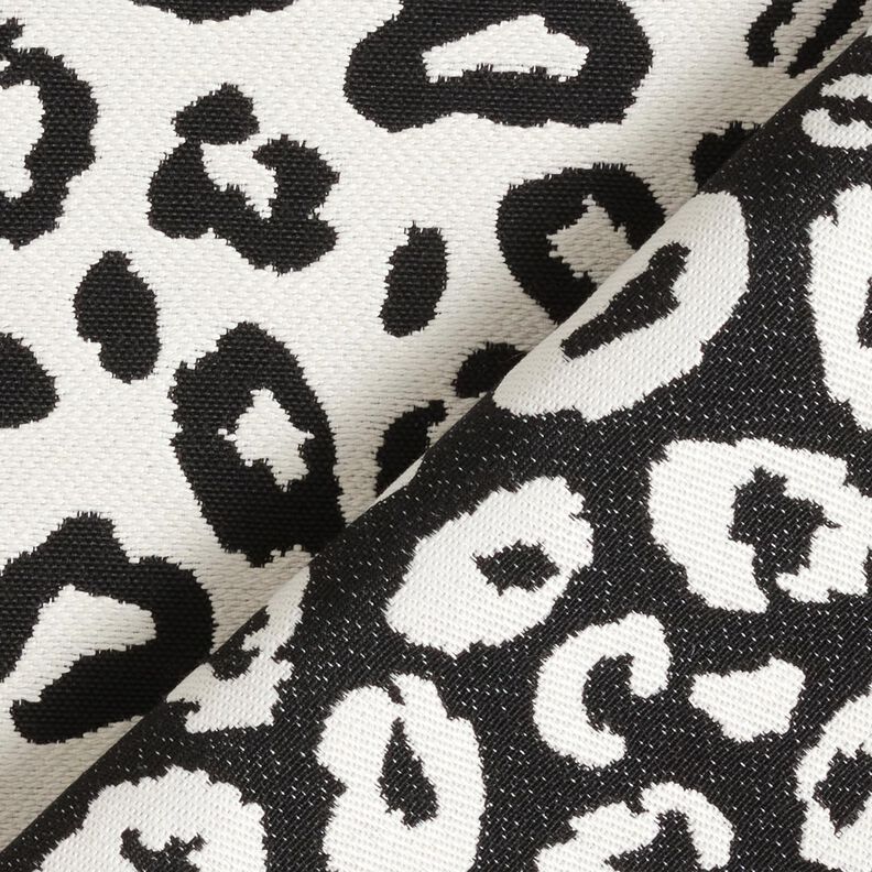 Decor Fabric Jacquard leopard print – ivory/black,  image number 4