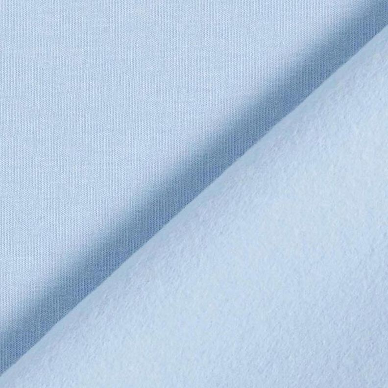 Light Cotton Sweatshirt Fabric Plain – light blue,  image number 5