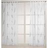 Curtain Fabric Voile fine grass 295 cm – white/black,  thumbnail number 6