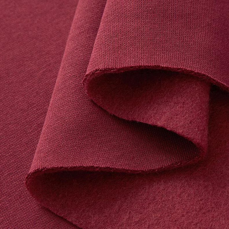 Brushed Sweatshirt Fabric – burgundy,  image number 4