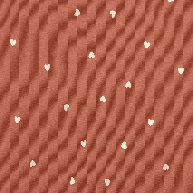Ribbed Jersey hearts – red,  image number 1