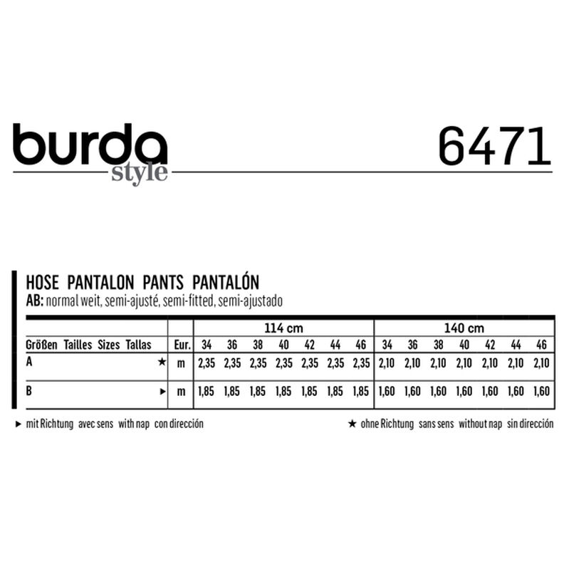 Trousers/Pants | 3/4 Trousers/Pants, Burda 6471 | 34 - 46,  image number 4