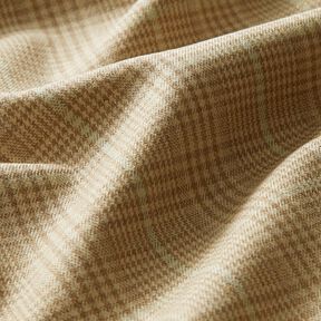 Viscose Blend fine Prince of Wales check with lurex – almond/pale mint, 