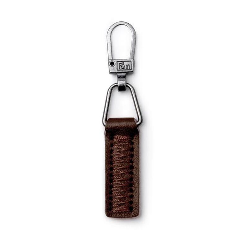 Imitation leather fashion zip [ 55 x 9 x 3 mm ] | Prym – brown,  image number 1