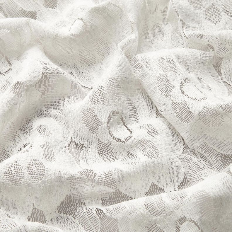 Daisies lace fabric – white,  image number 2