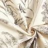 Decor Fabric Half Panama cranes &ndash; natural/black,  thumbnail number 3