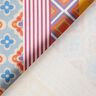 Tablecloth fabric stripy collage – offwhite/mustard,  thumbnail number 5