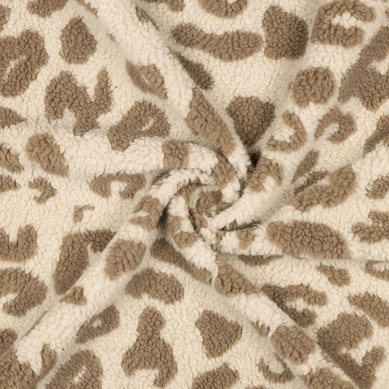 Teddy Fur leopard print – natural/dark taupe, image number 3
