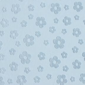terry cloth jersey Flowers – silver blue, 