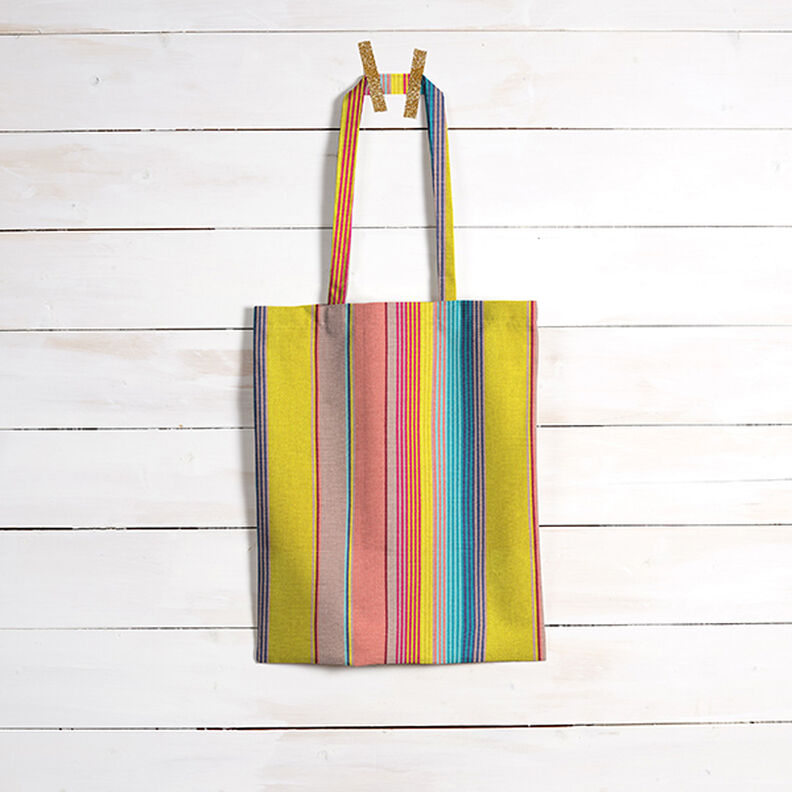 Outdoor Fabric Canvas Stripes – salmon/mustard,  image number 10