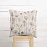 Decor Fabric Half Panama flower drawing – natural/dark brown,  thumbnail number 8