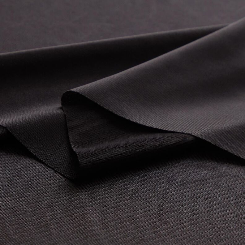 Knitted Lining Charmeuse Plain – black,  image number 4
