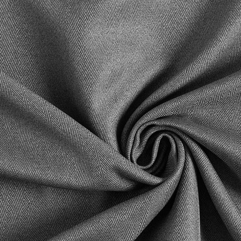 Blackout fabric Herringbone – dark grey,  image number 1