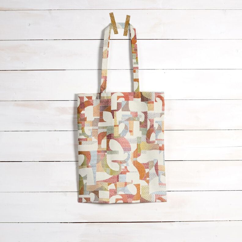 Decor Fabric Tapestry Fabric colourful shapes – light beige/light yellow,  image number 6