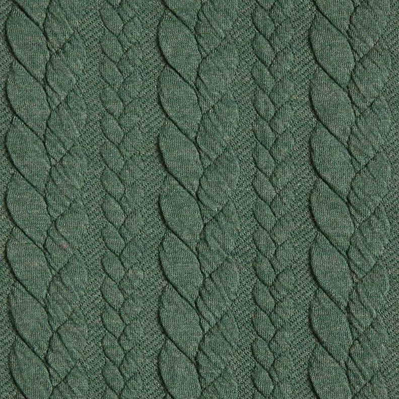 Cabled Cloque Jacquard Jersey – dark green,  image number 1