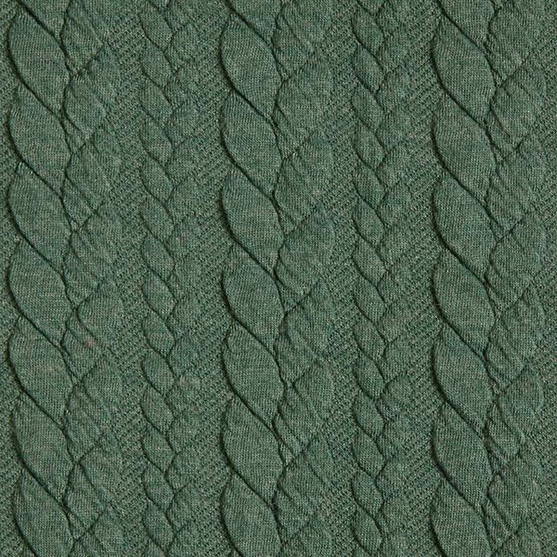 Cabled Cloque Jacquard Jersey – dark green,  image number 1