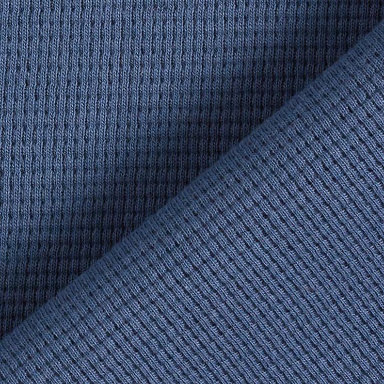 Mini Cotton waffle jersey Plain – denim blue,  image number 4