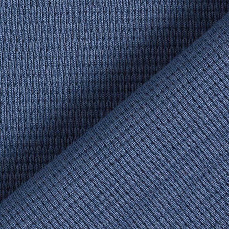 Mini Cotton waffle jersey Plain – denim blue,  image number 4