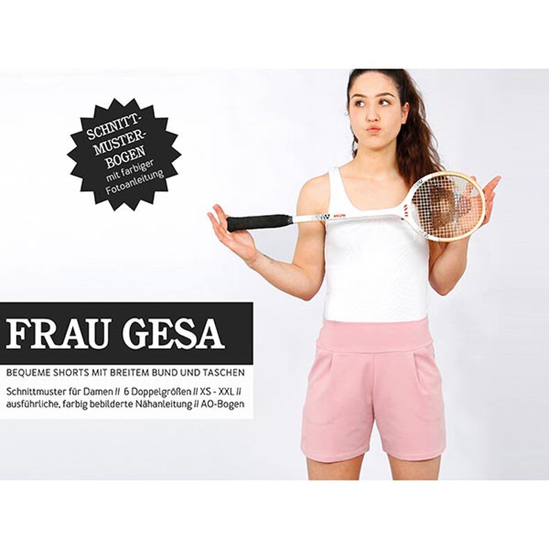 FRAU GESA - comfortable shorts with a wide waistband, Studio Schnittreif | XS - XXL,  image number 1