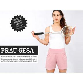 FRAU GESA - comfortable shorts with a wide waistband, Studio Schnittreif  | XS -  XXL, 