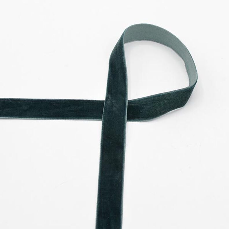 Velvet ribbon [15 mm] – dark green,  image number 1