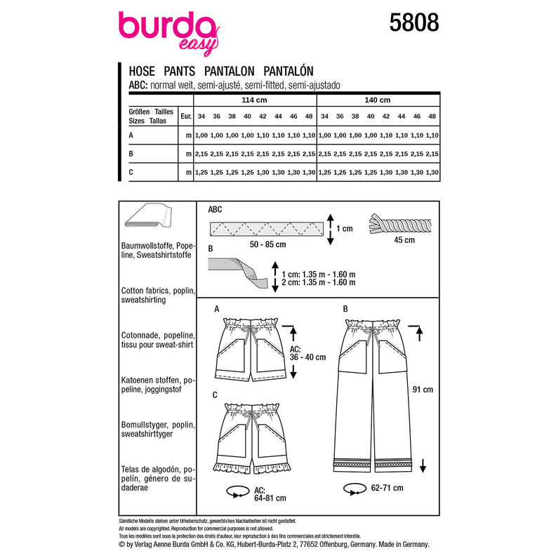 Trousers | Burda 5808 | 34-48,  image number 12