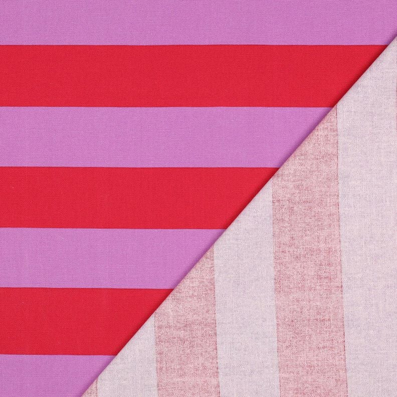 Decor Fabric Canvas cheerful stripes – pastel violet/chili,  image number 4