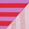 Decor Fabric Canvas cheerful stripes – pastel violet/chili,  thumbnail number 4