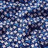 Viscose crepe small flowers – navy blue/white,  thumbnail number 2