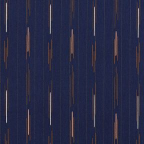 Glitter pinstripes blouse fabric – navy blue, 