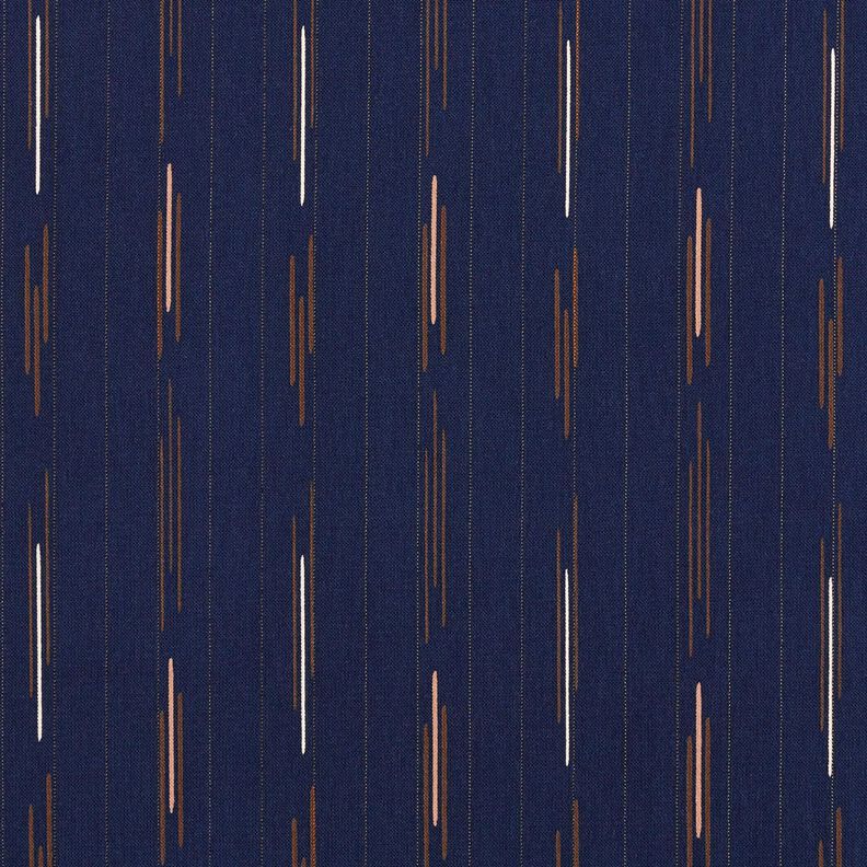 Glitter pinstripes blouse fabric – navy blue, image number 1