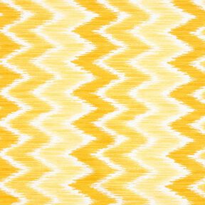 Ikat print coated cotton – yellow/white, 