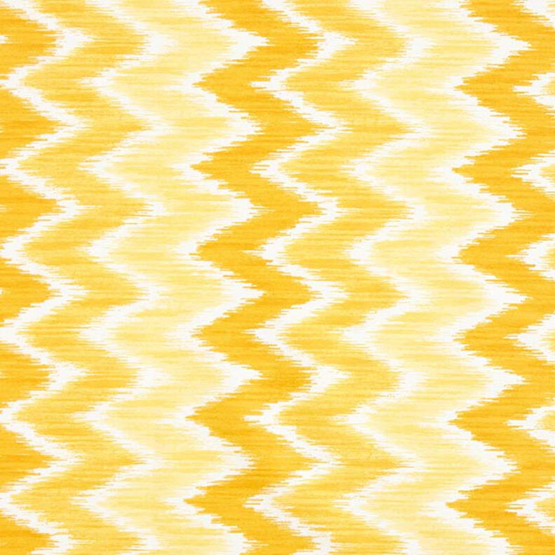 Ikat print coated cotton – yellow/white,  image number 1