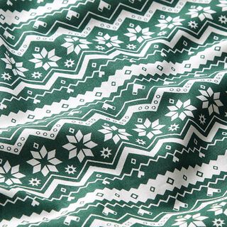 Cotton Poplin Norwegian pattern – fir green, 