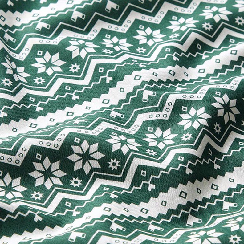 Cotton Poplin Norwegian pattern – fir green,  image number 2